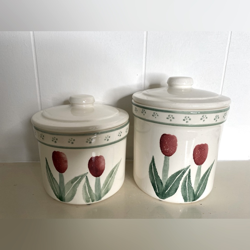Crock Shop Stories Jars.Sets of 3.